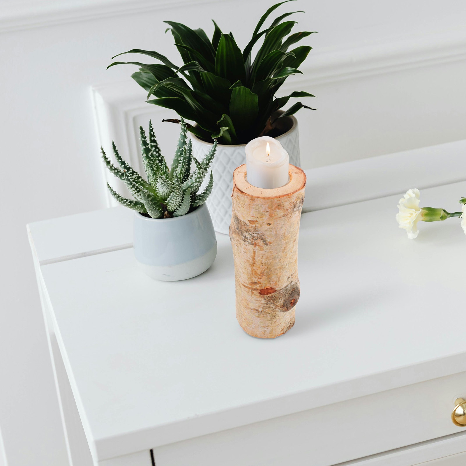 Lighting Decoration Stand - Set di 1 Portacandele in Legno