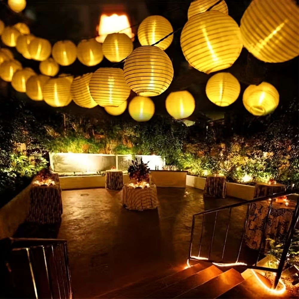 Lantern Paper Solar - Luci a stringa con lanterne di