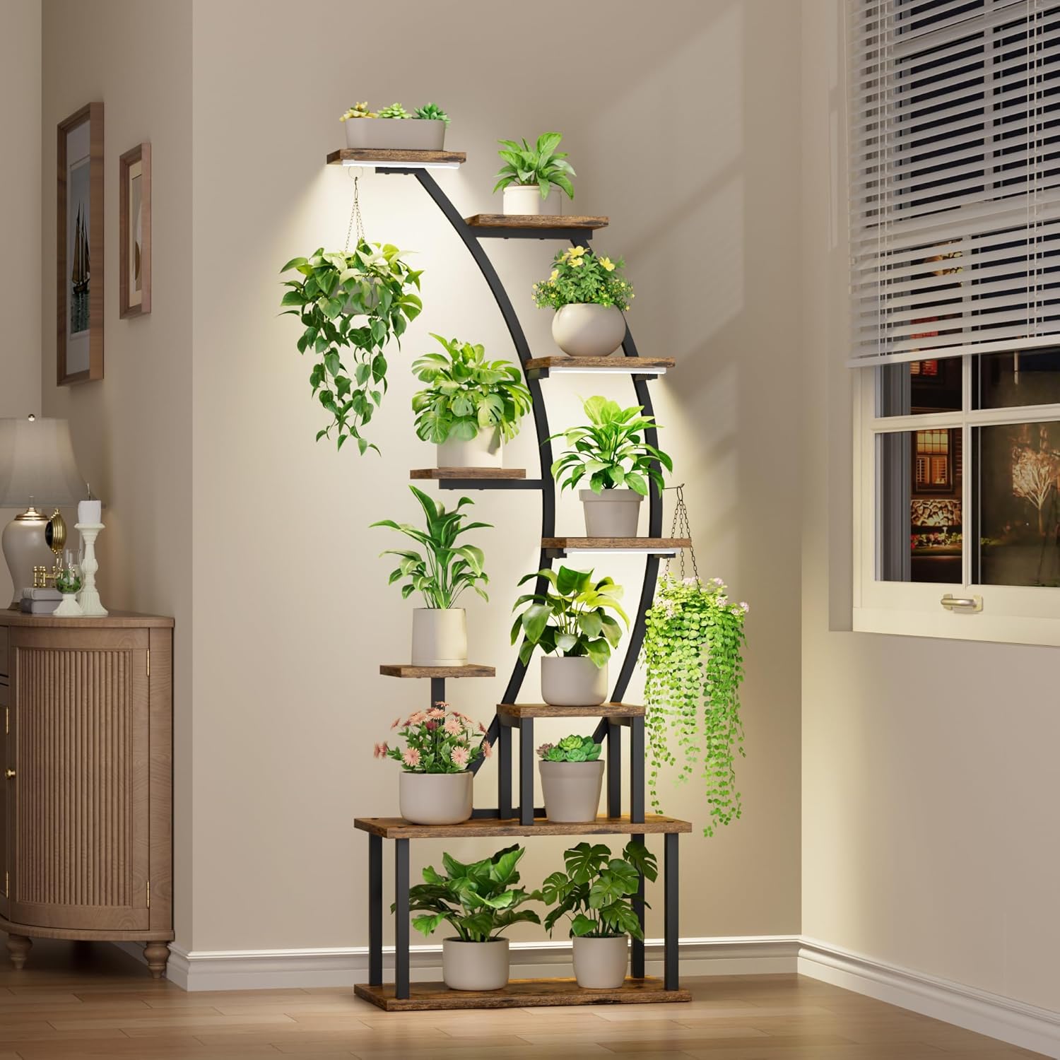 Lighting Decoration Stand - Supporto per Piante da Interno con