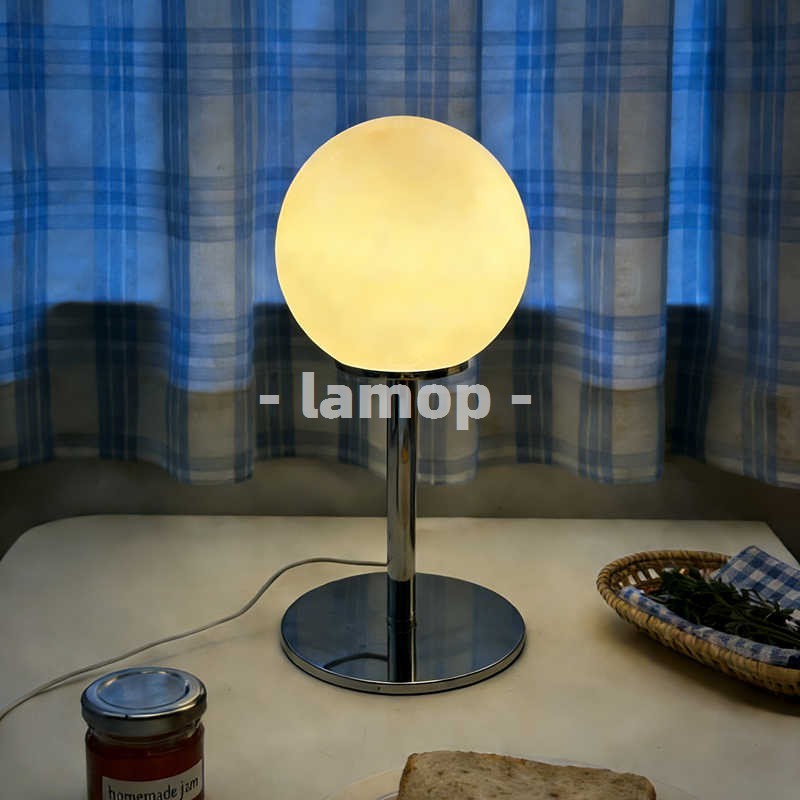 Decor Lighting & Decor Fires - Lampada da Tavolo a Globo Cromato