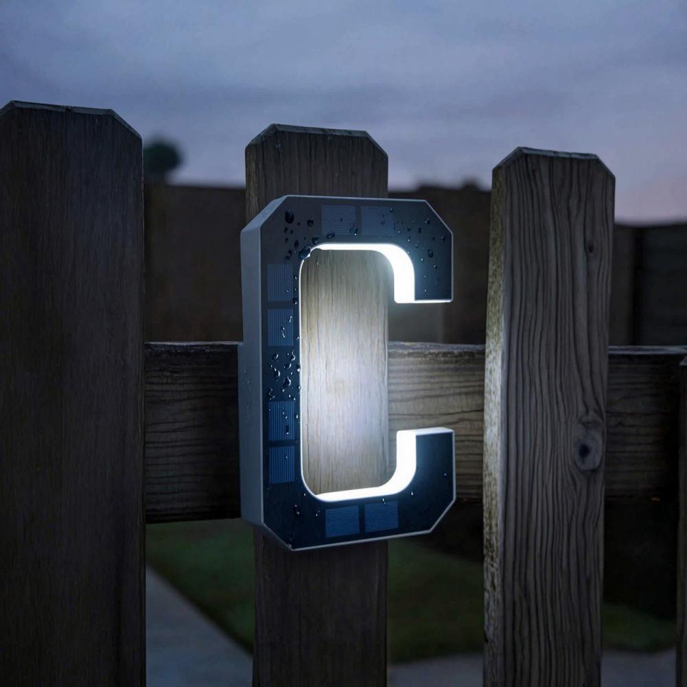 Lighting Decor House - Targa Solare con Numero Civico, Lettere