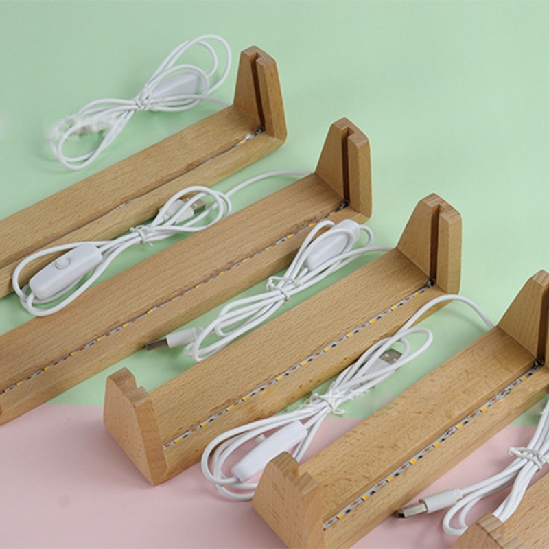 Lighting Decoration Stand - Base luminosa a LED in legno
