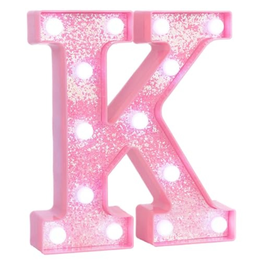 Light Up Letters Marquee - Lettere luminose rosa, lettere dell'alfabeto con