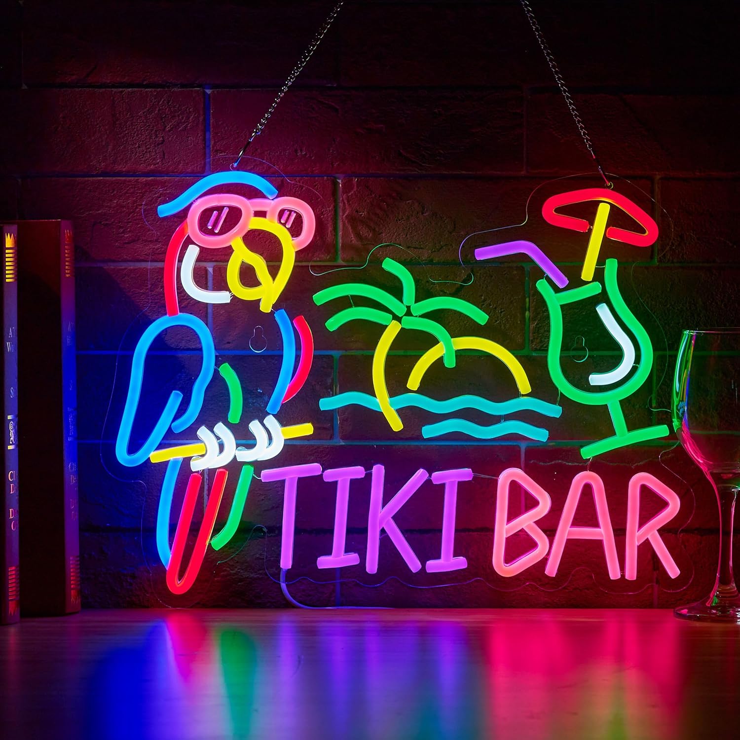Lighting Decor For Bedroom - Insegna al Neon Tiki Bar con
