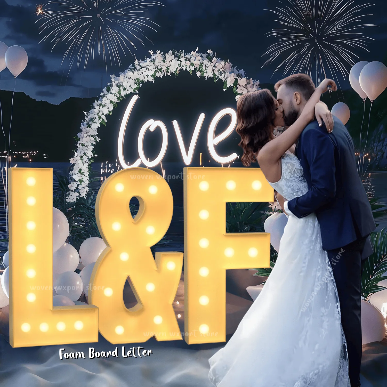 Light Up Letters Marquee - Lettere Luminose DIY da 120CM, Grandi