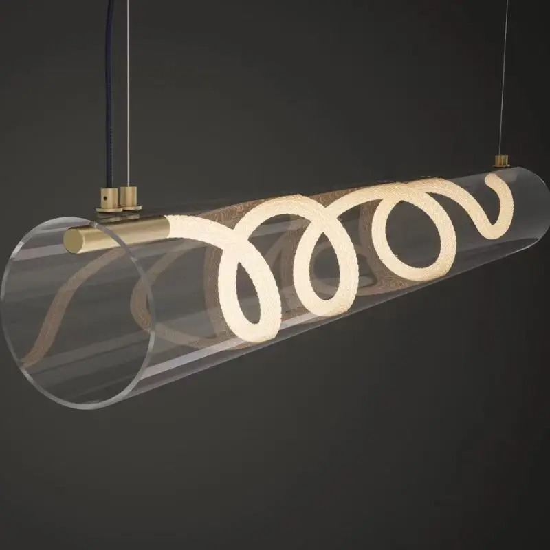 Decor Lighting Fixtures - Lampadario Nordico a Tubo Lungo con