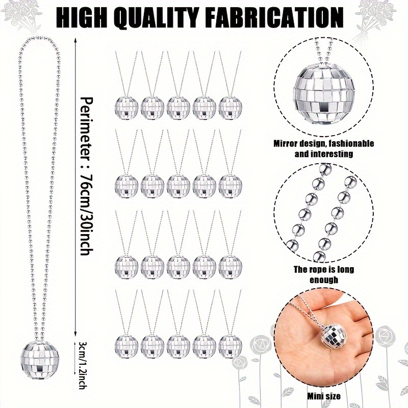 5 Pezzi Collane con Mini Specc - Disco Ball Mirror recensione e prezzo