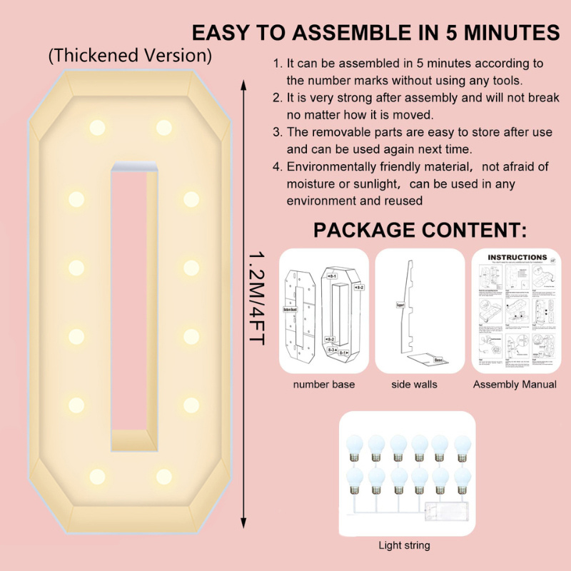 Lettere Luminose DIY da 120CM/ - Light Up Letters Marquee recensione e prezzo