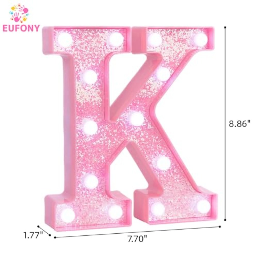 Lettere luminose rosa, lettere - Light Up Letters Marquee recensione e prezzo