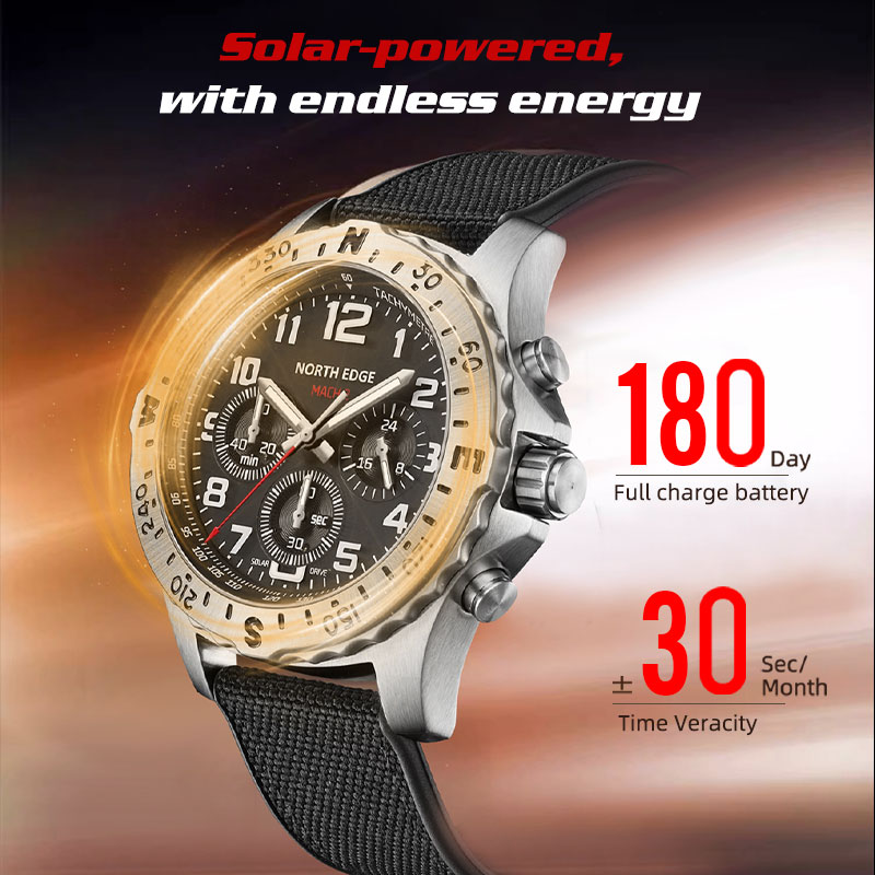 Orologi da uomo NORTH EDGE Sol - Lantern Paper Solar recensione e prezzo