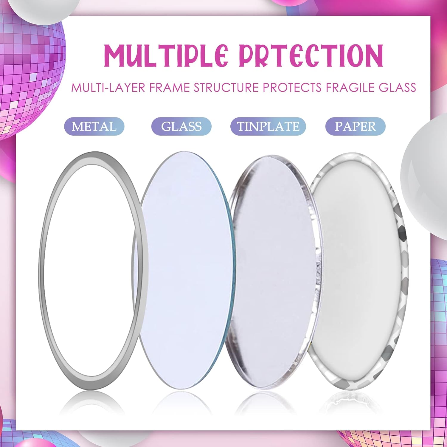 Specchio compatto con sfera da - Disco Ball Mirror recensione e prezzo