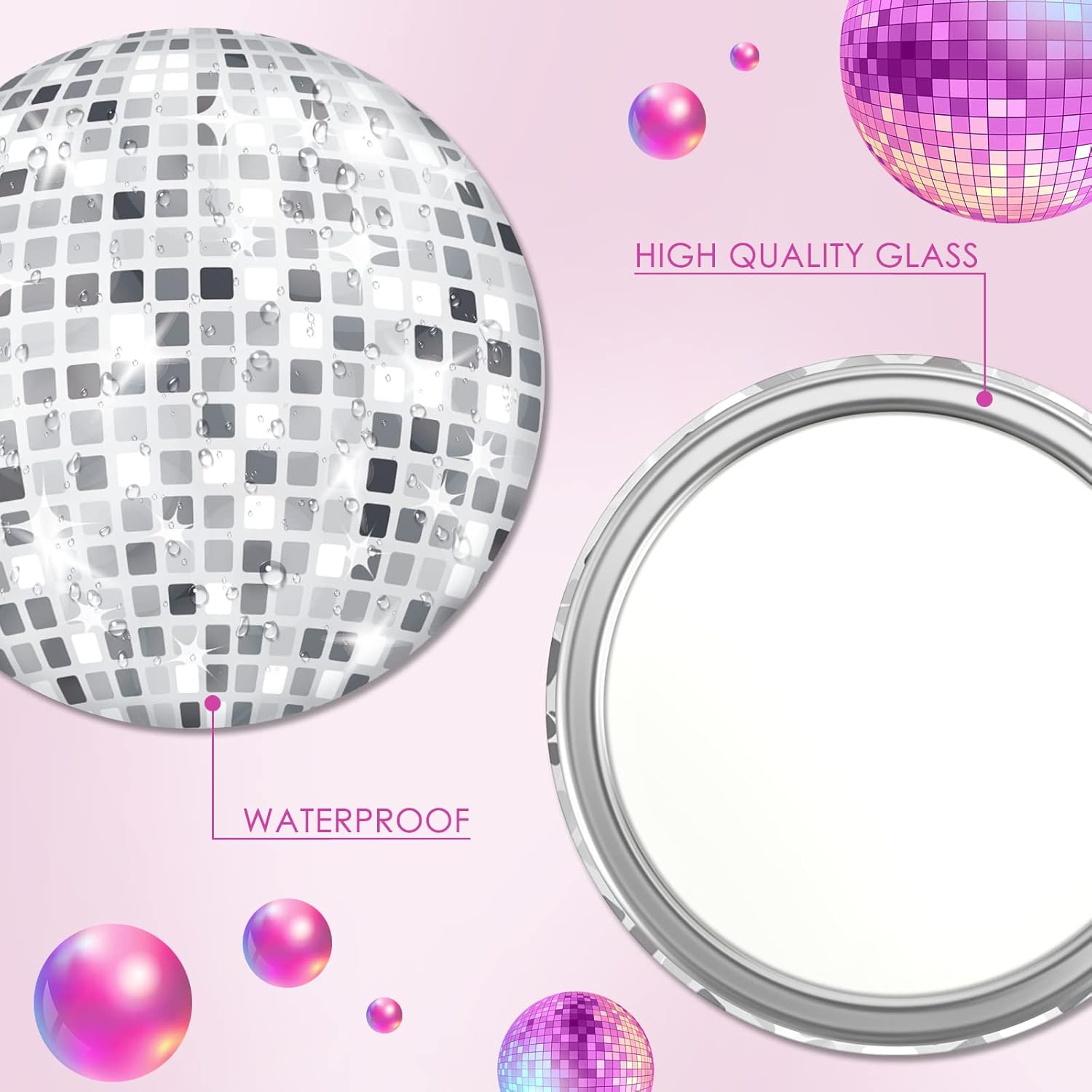 Specchio compatto con sfera da - Disco Ball Mirror recensione e prezzo