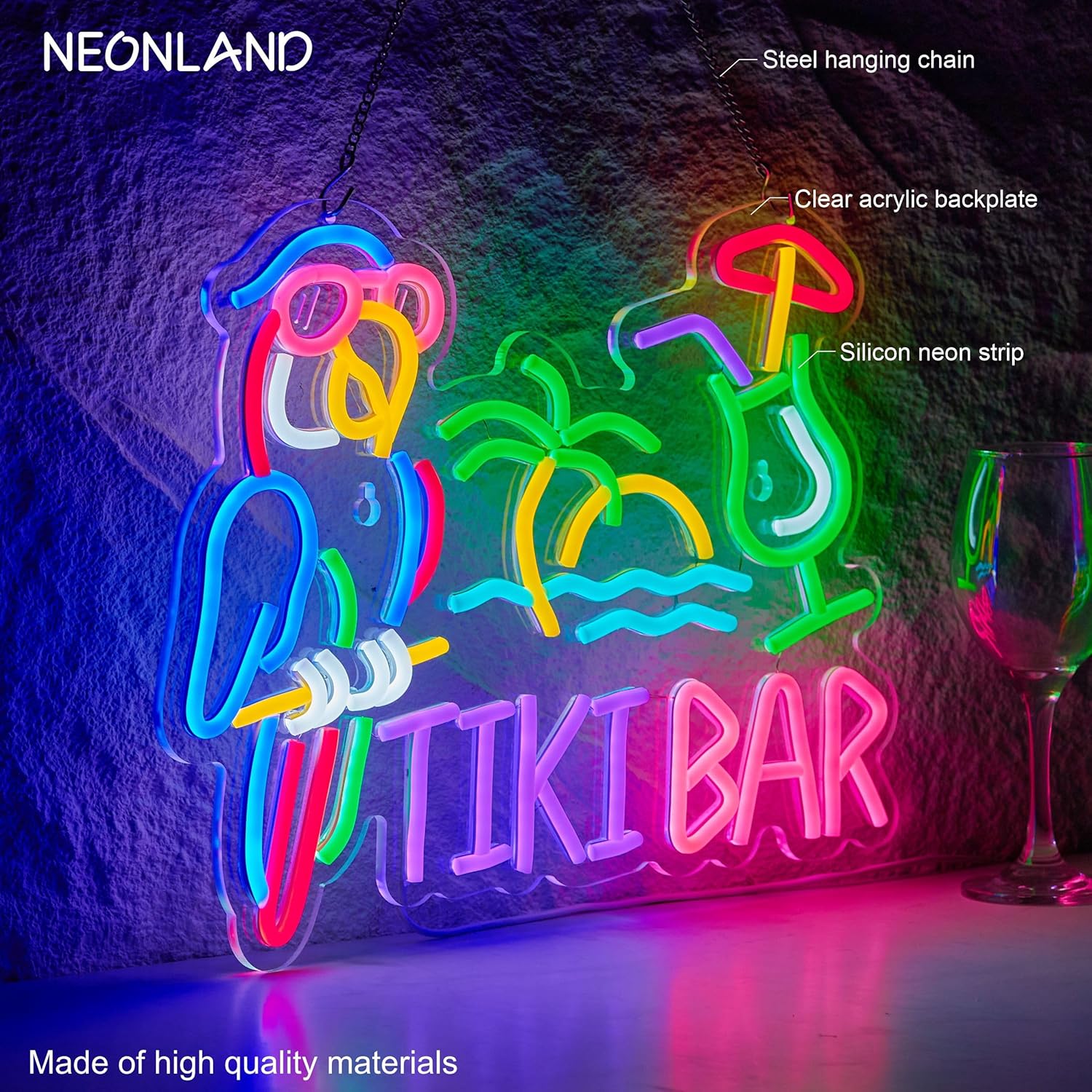 Insegna al Neon Tiki Bar con P - Lighting Decor For Bedroom recensione e prezzo
